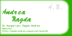 andrea magda business card